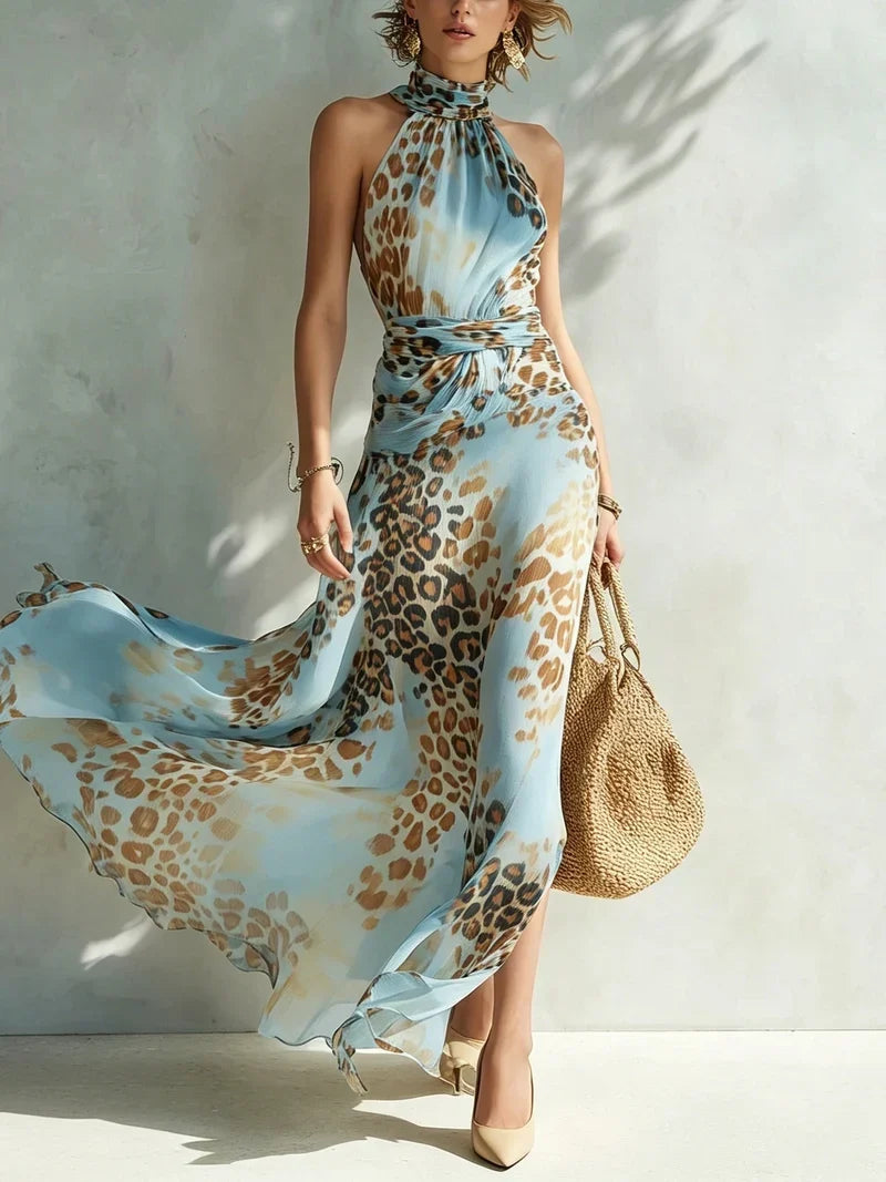 Selvaggia | Abito glamour con stampa animalier