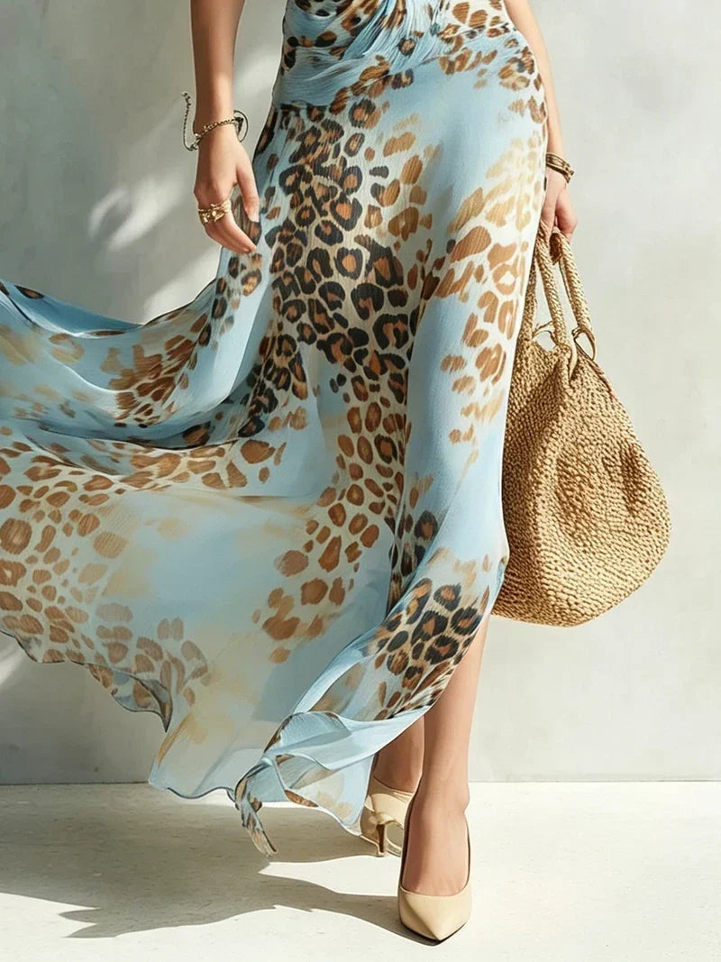 Selvaggia | Abito glamour con stampa animalier