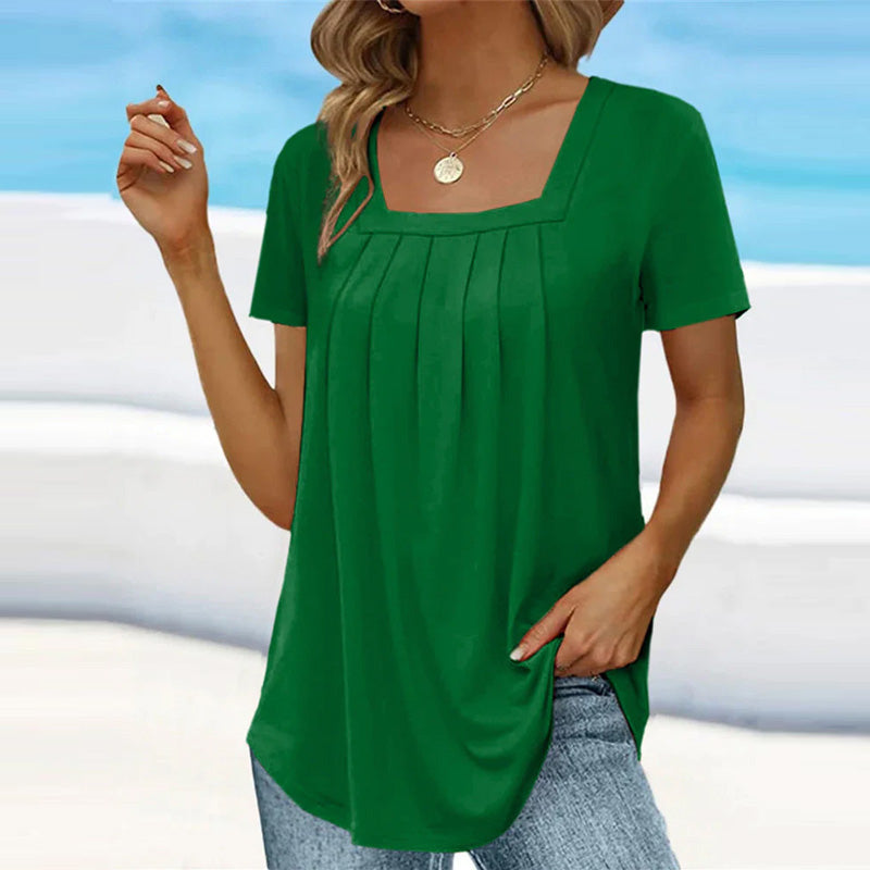 Alba | Blusa fluida con scollo quadrato