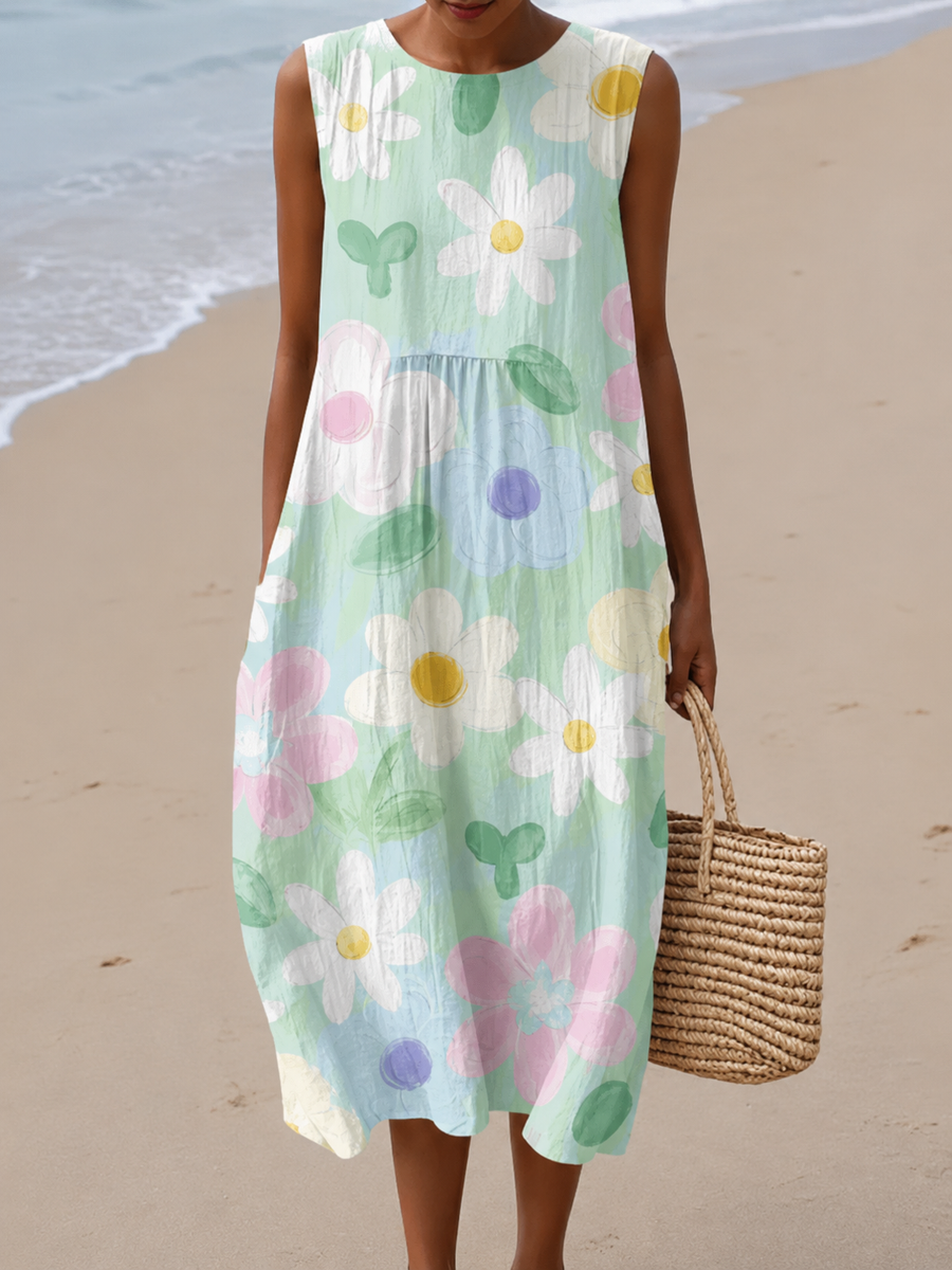 Erin™ Abito Midi Fiore Pastello