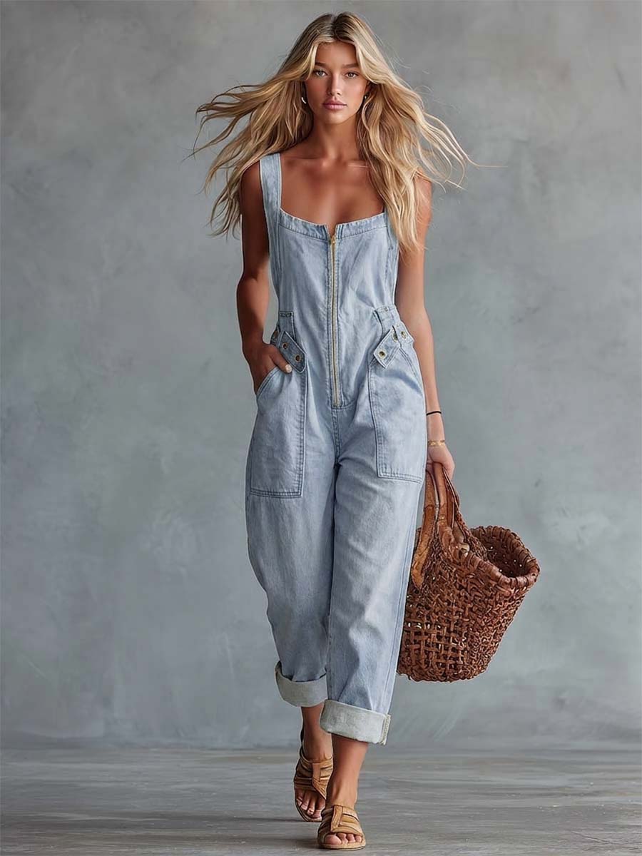 Ginevra | Tuta in Denim Giallo