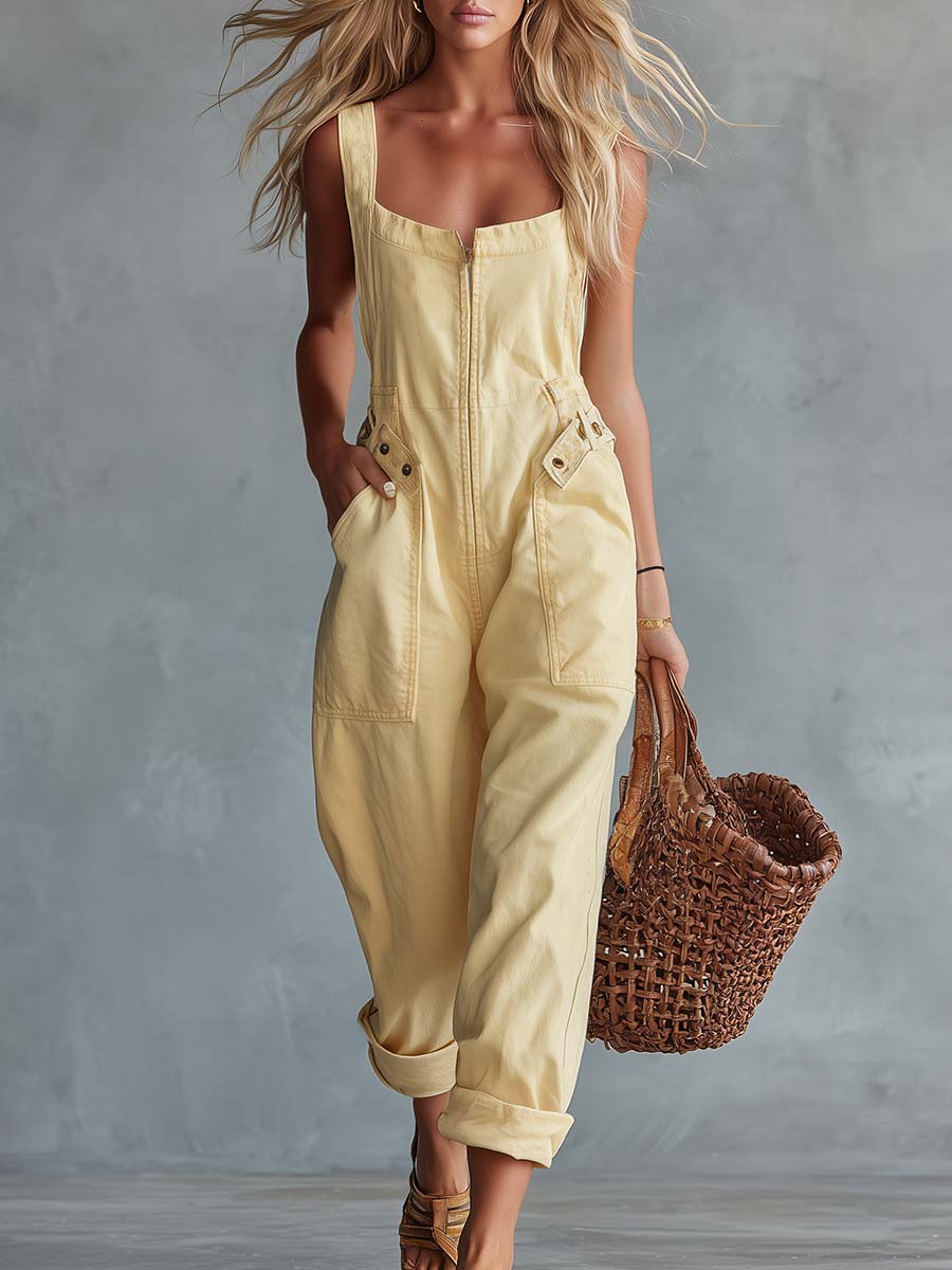 Ginevra | Tuta in Denim Giallo