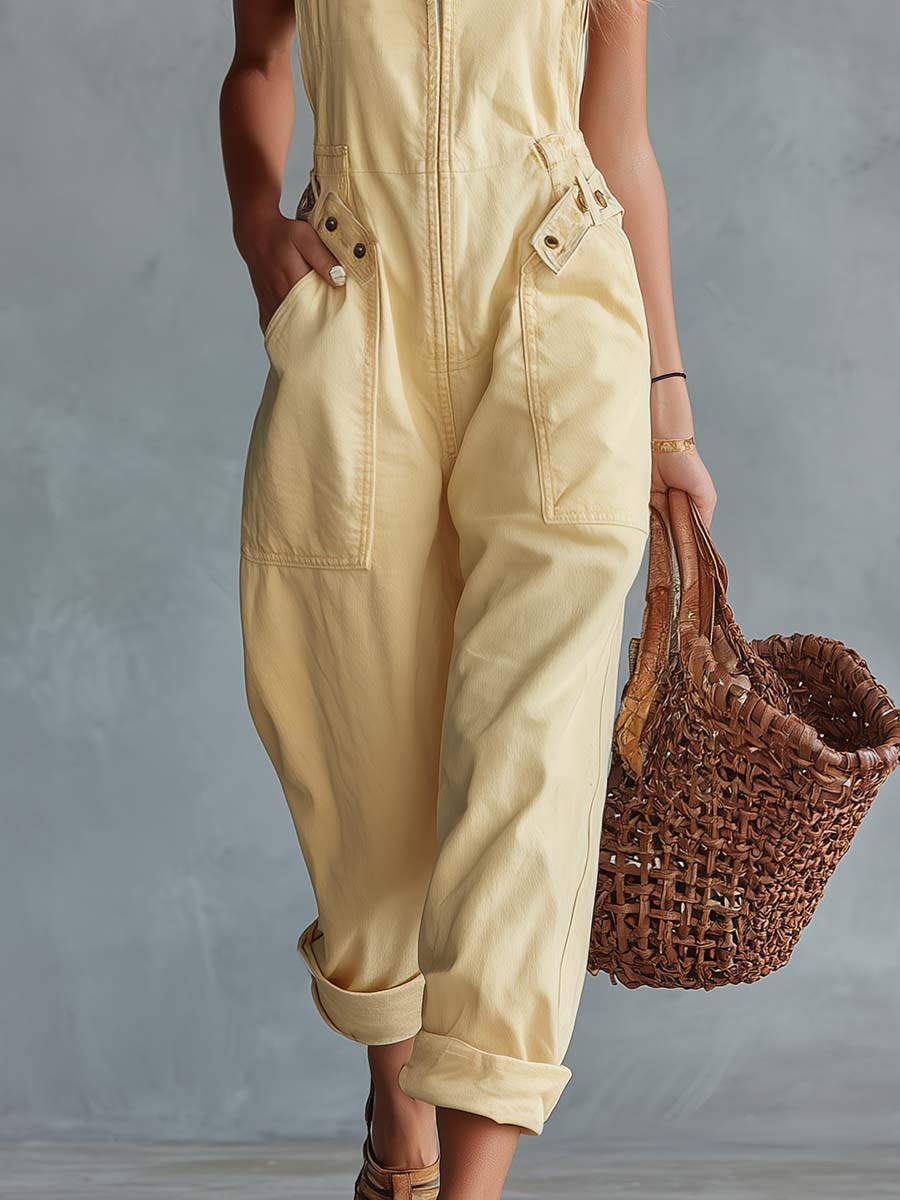 Ginevra | Tuta in Denim Giallo