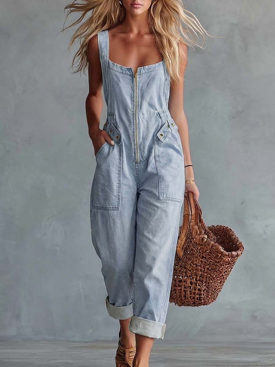 Ginevra | Tuta in Denim Giallo