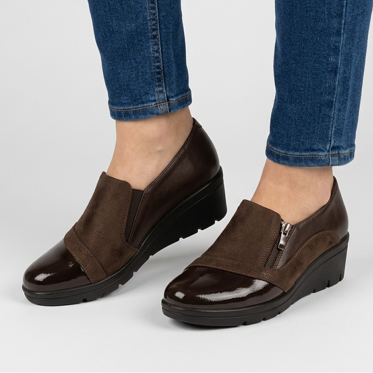 Petra - Mocassino comoda donna con zeppa