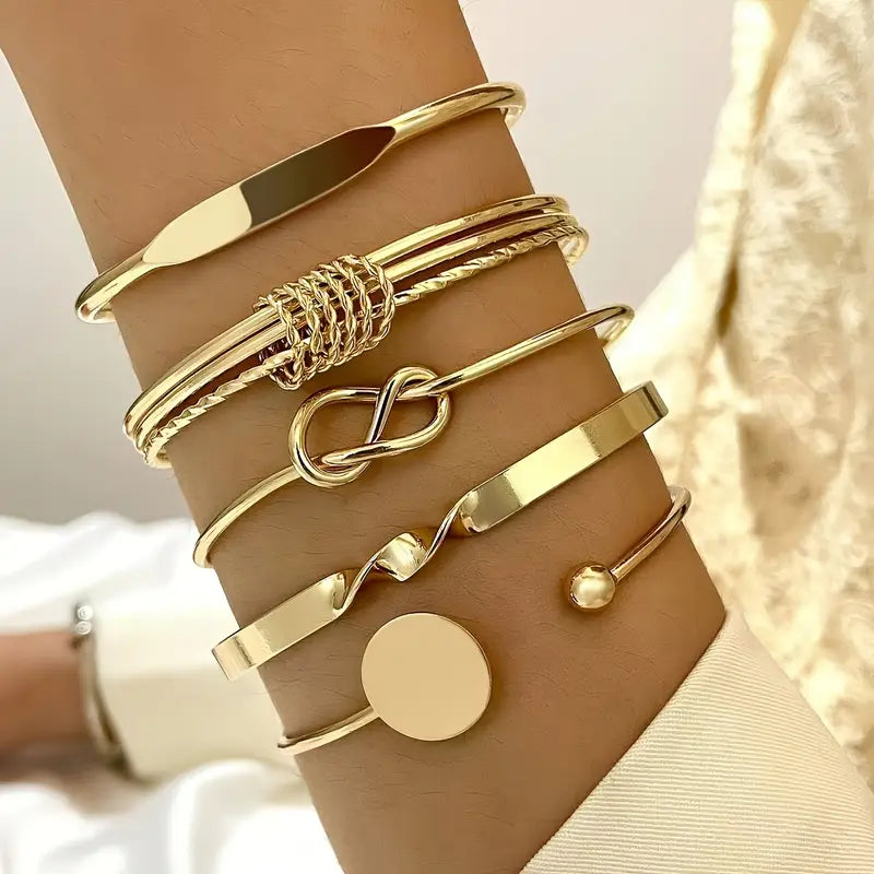 Set di bracciali Eleganza Annodata | Oro