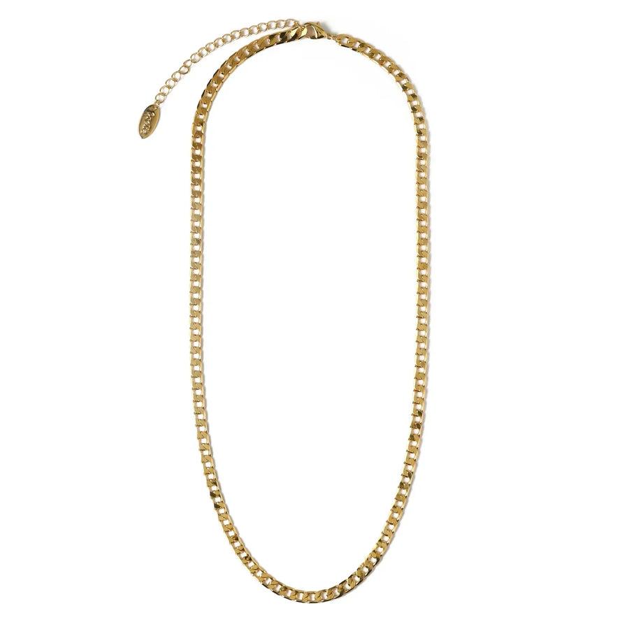 Collana con catena a maglie piatte | Oro
