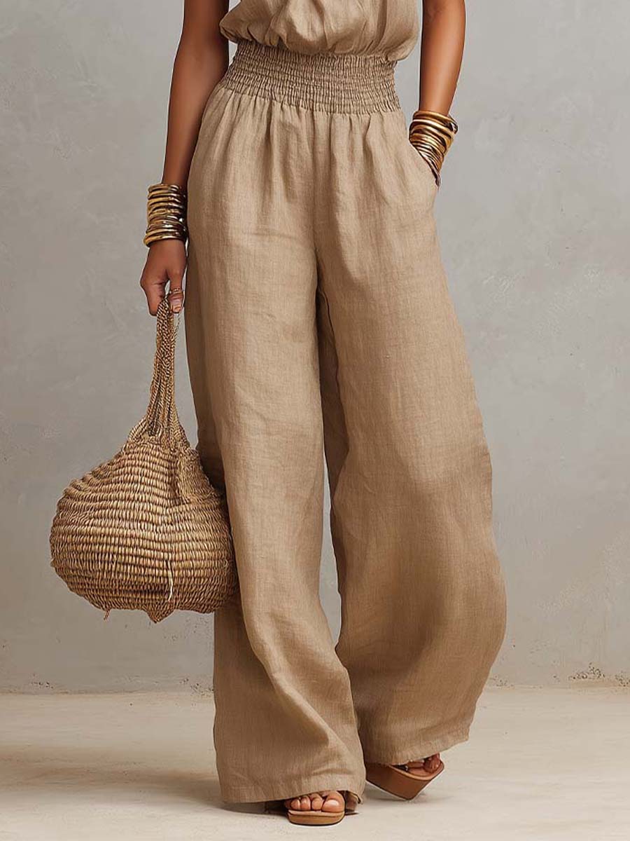 Valeria | Tuta con Scollo Halter e Gamba Larga