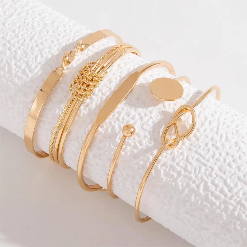Set di bracciali Eleganza Annodata | Oro