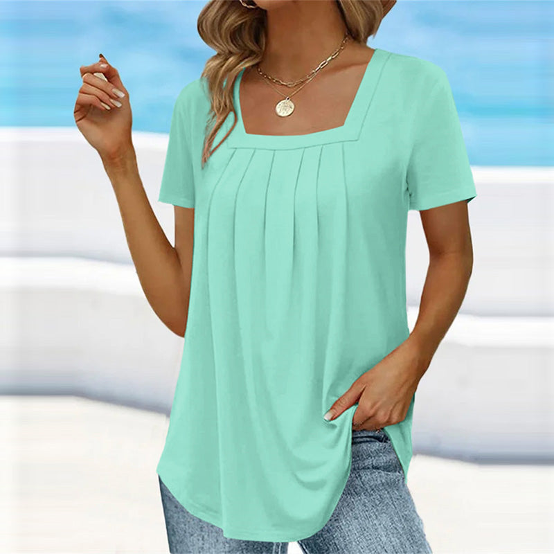 Alba | Blusa fluida con scollo quadrato