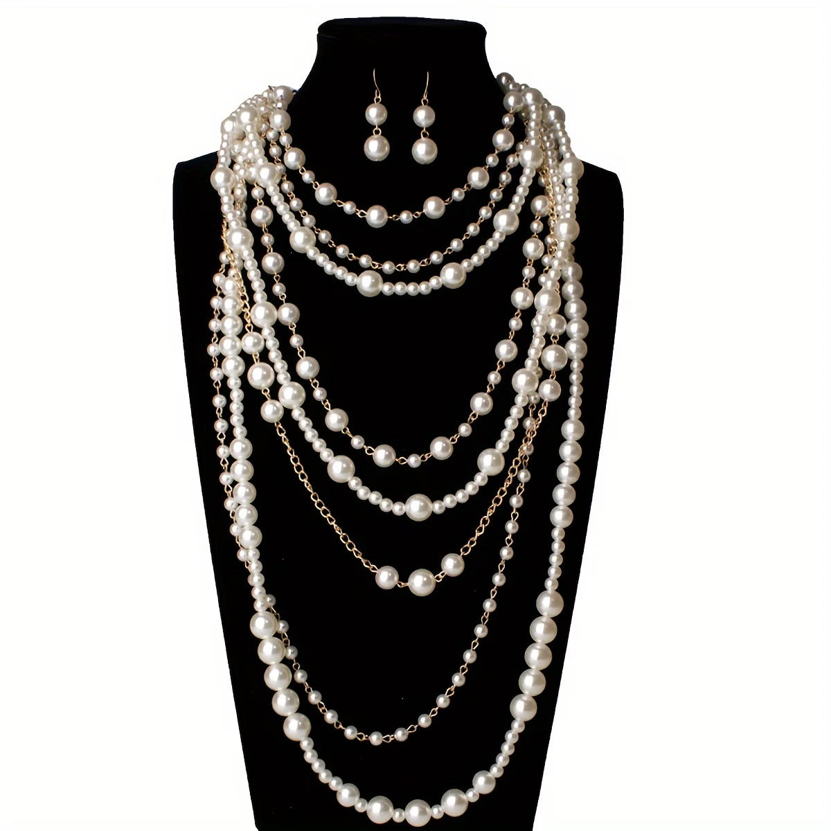 Set di Dichiarazione in Perle Multi-Layer Boho