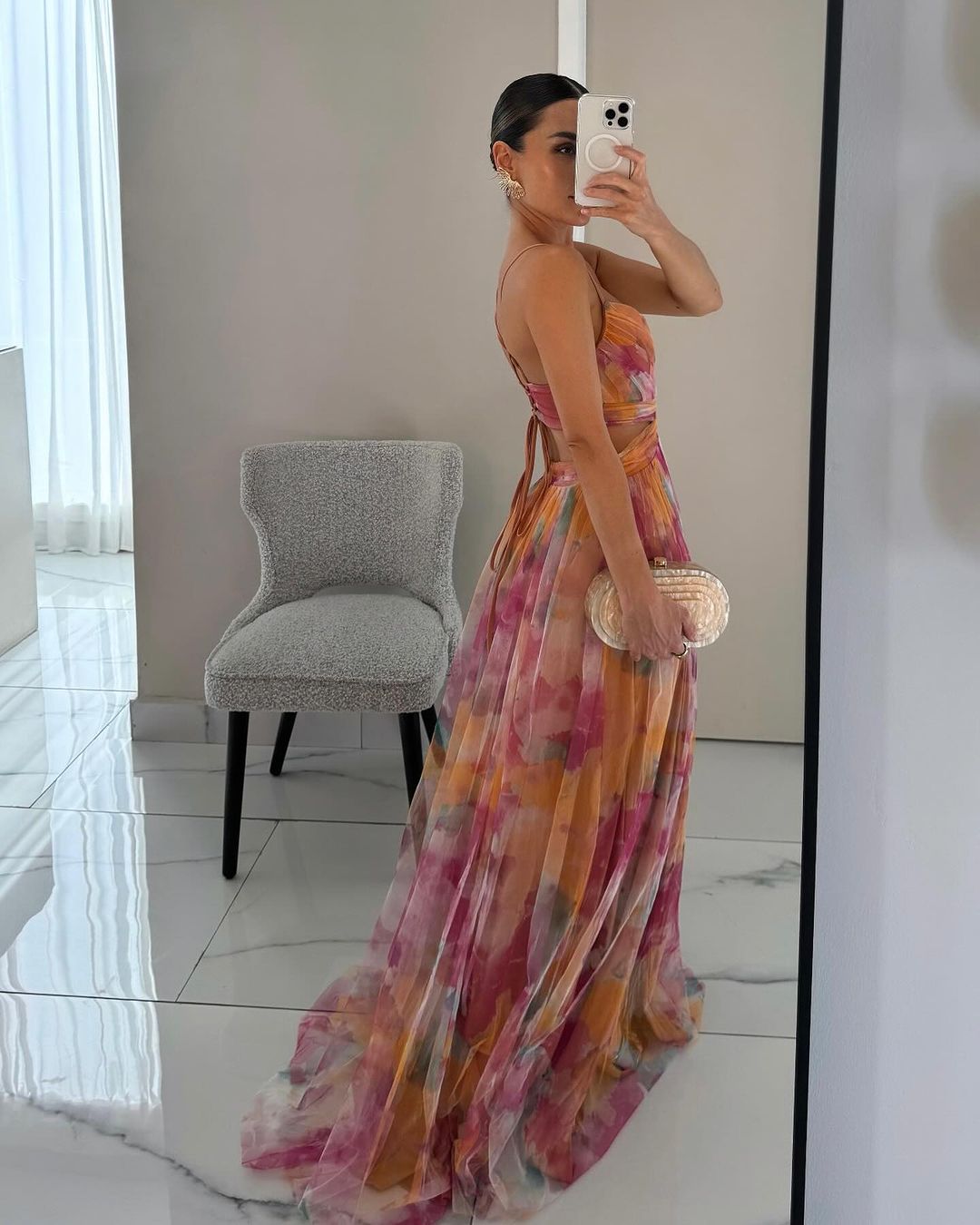 Giselle | Incantevole Abito Maxi con Stampa Floreale