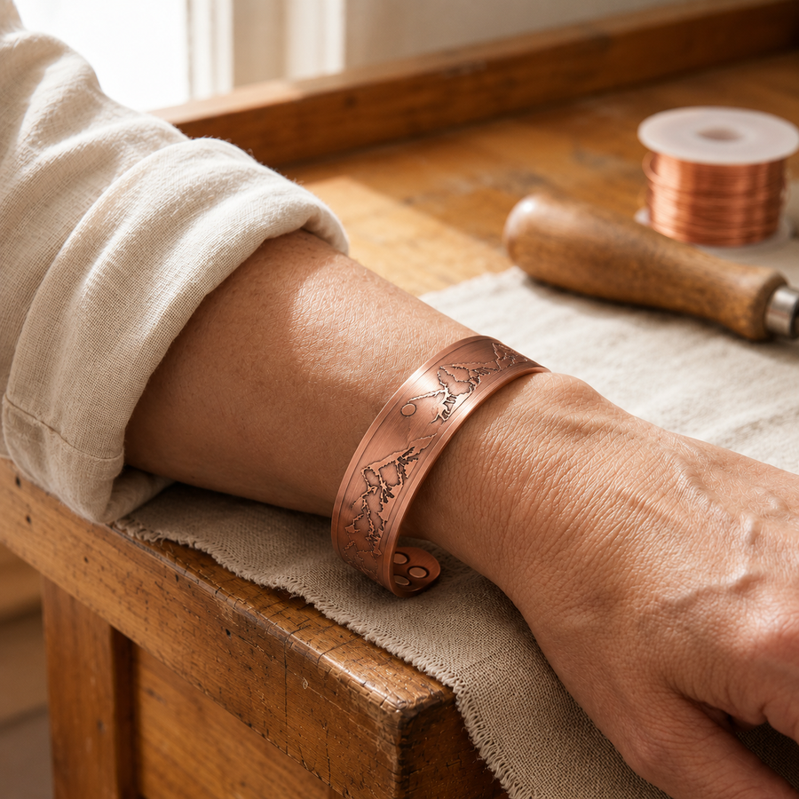 Bracciale in Rame di Valentini & Morelli Roma - Lupi Ululanti