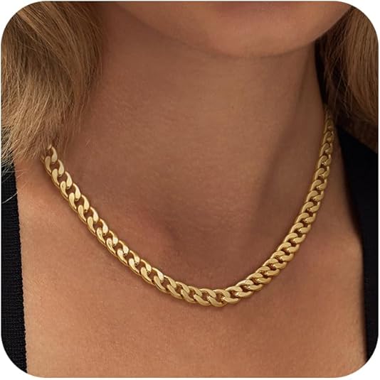 Collana a maglie cubane spesse | Oro