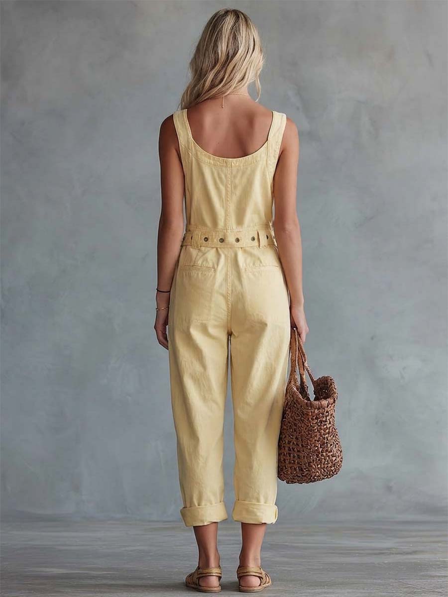 Ginevra | Tuta in Denim Giallo