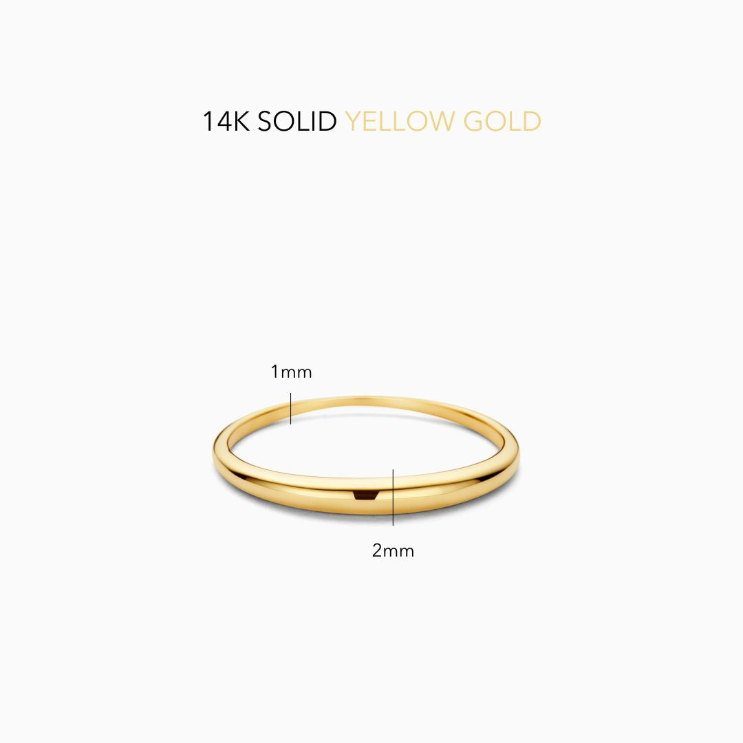 Anello Slim Dome | Oro
