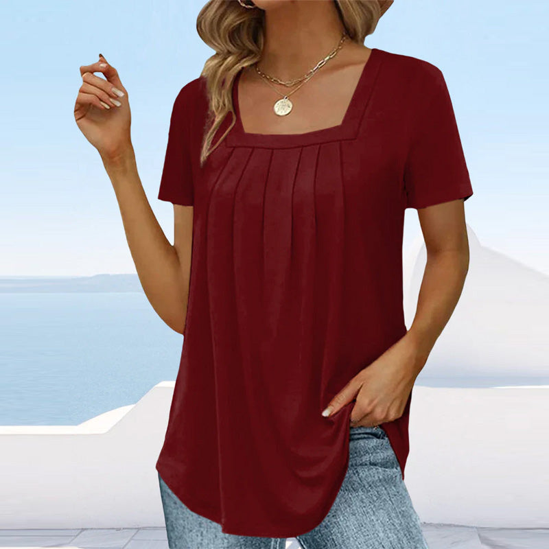 Alba | Blusa fluida con scollo quadrato