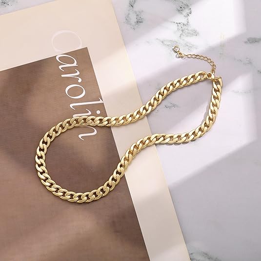 Collana a maglie cubane spesse | Oro