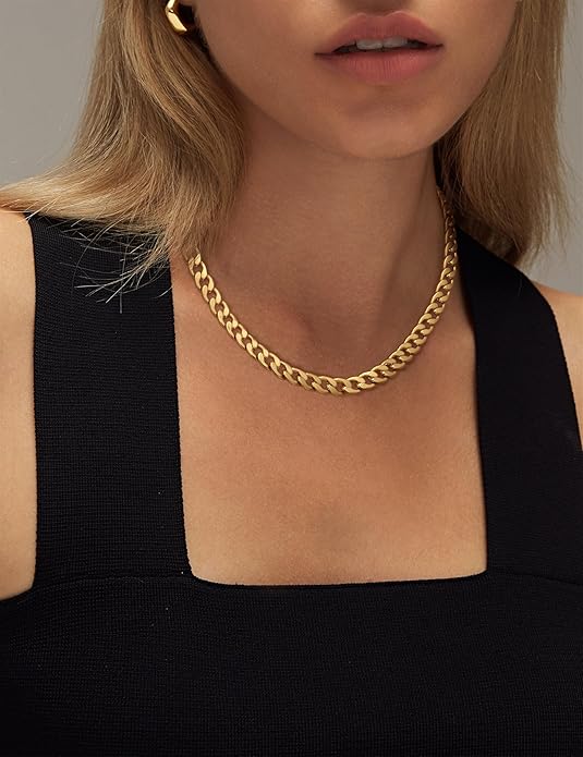 Collana a maglie cubane spesse | Oro