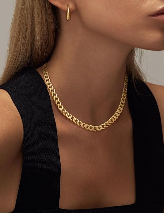 Collana a maglie cubane spesse | Oro