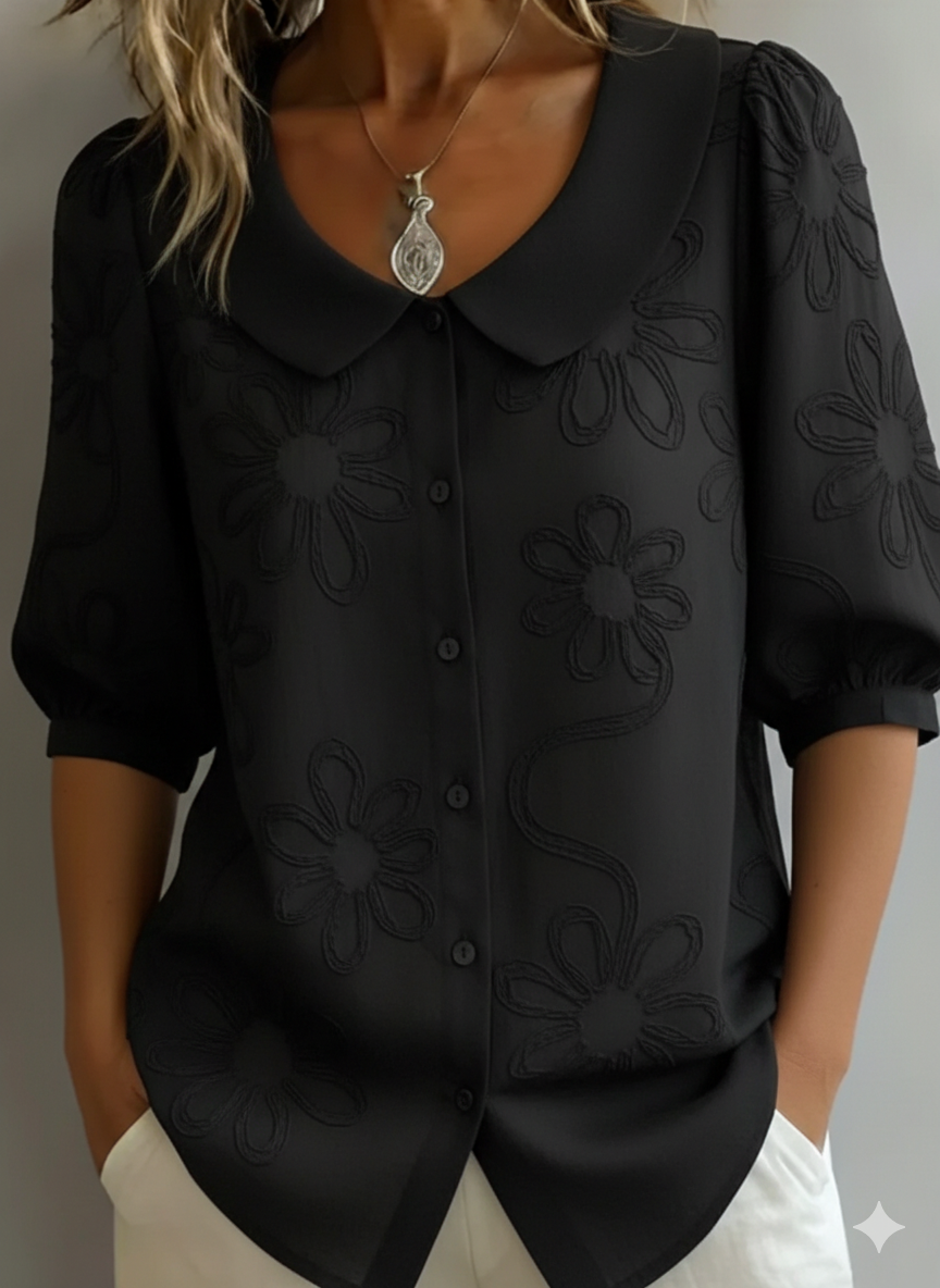 Celeste | Blusa leggera floreale dall'eleganza naturale