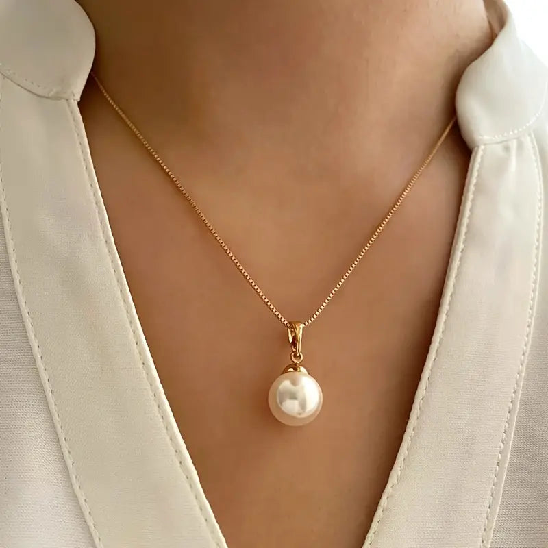 Set di Collana Elegante e Graziosa con Perle