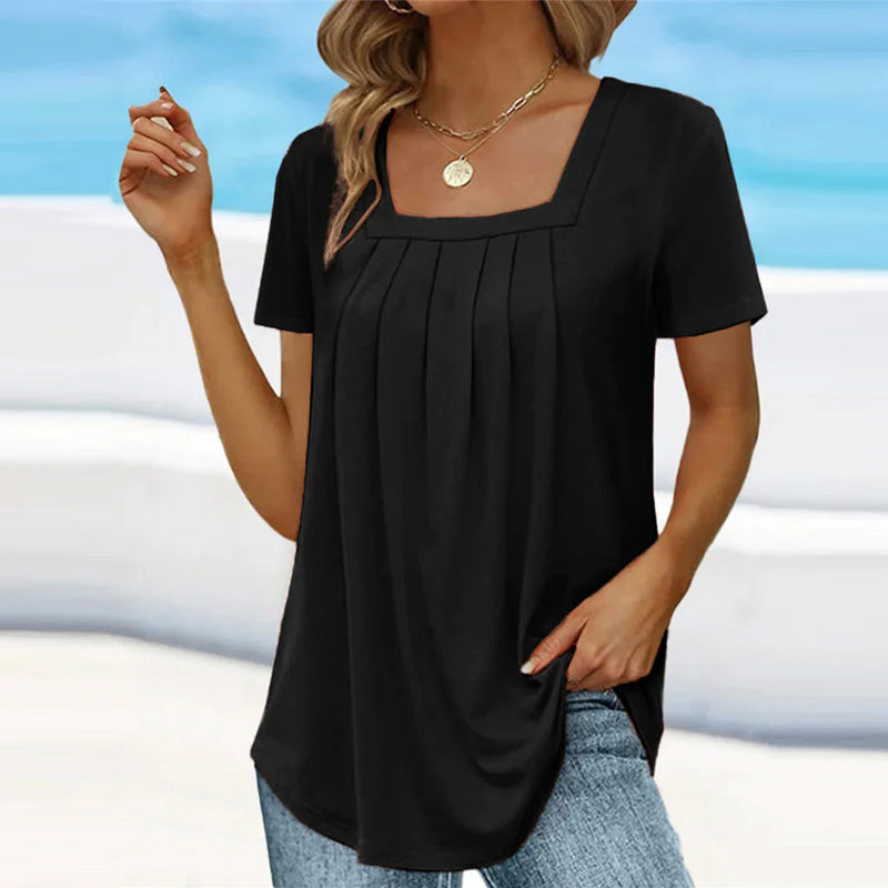 Alba | Blusa fluida con scollo quadrato