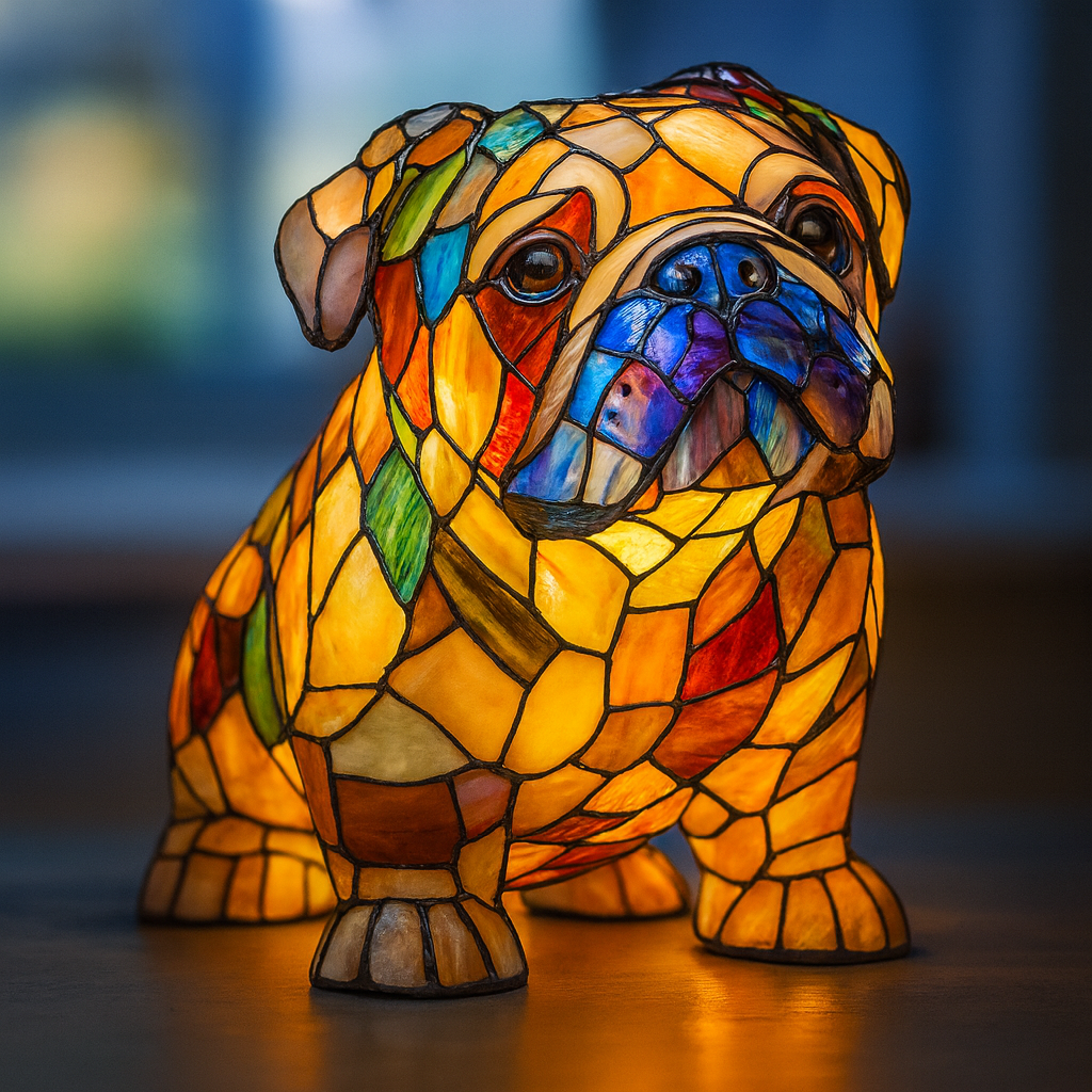 Noiraud – Lampada Magica per Cani in Vetro Colorato