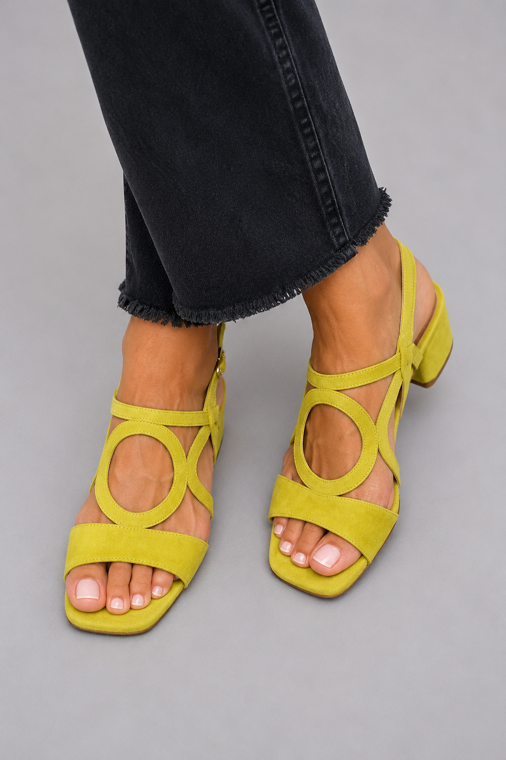 Cedra | Sandali con Tacco Geometric Lime Pop