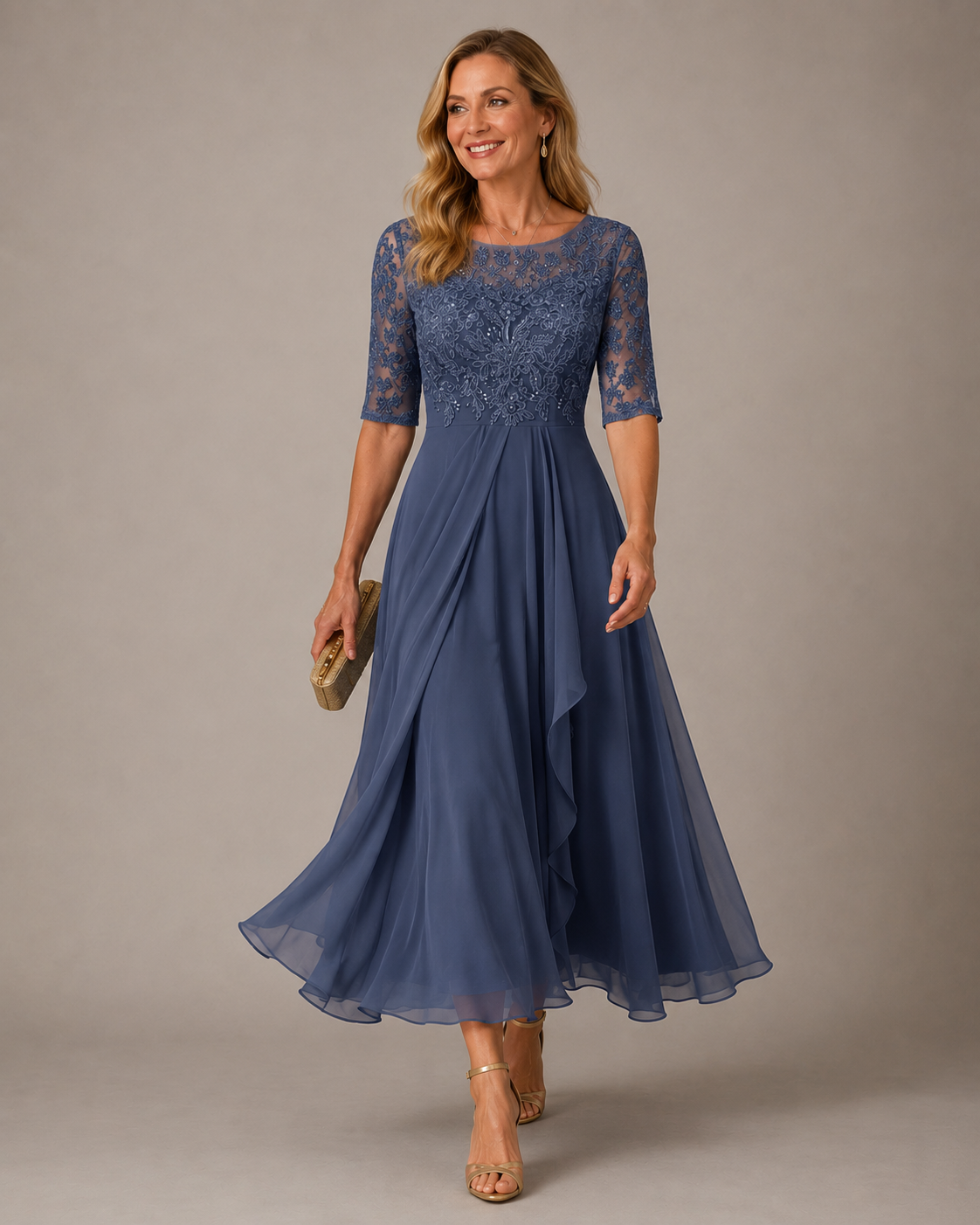 Il Vestito Midi in Pizzo Flattering