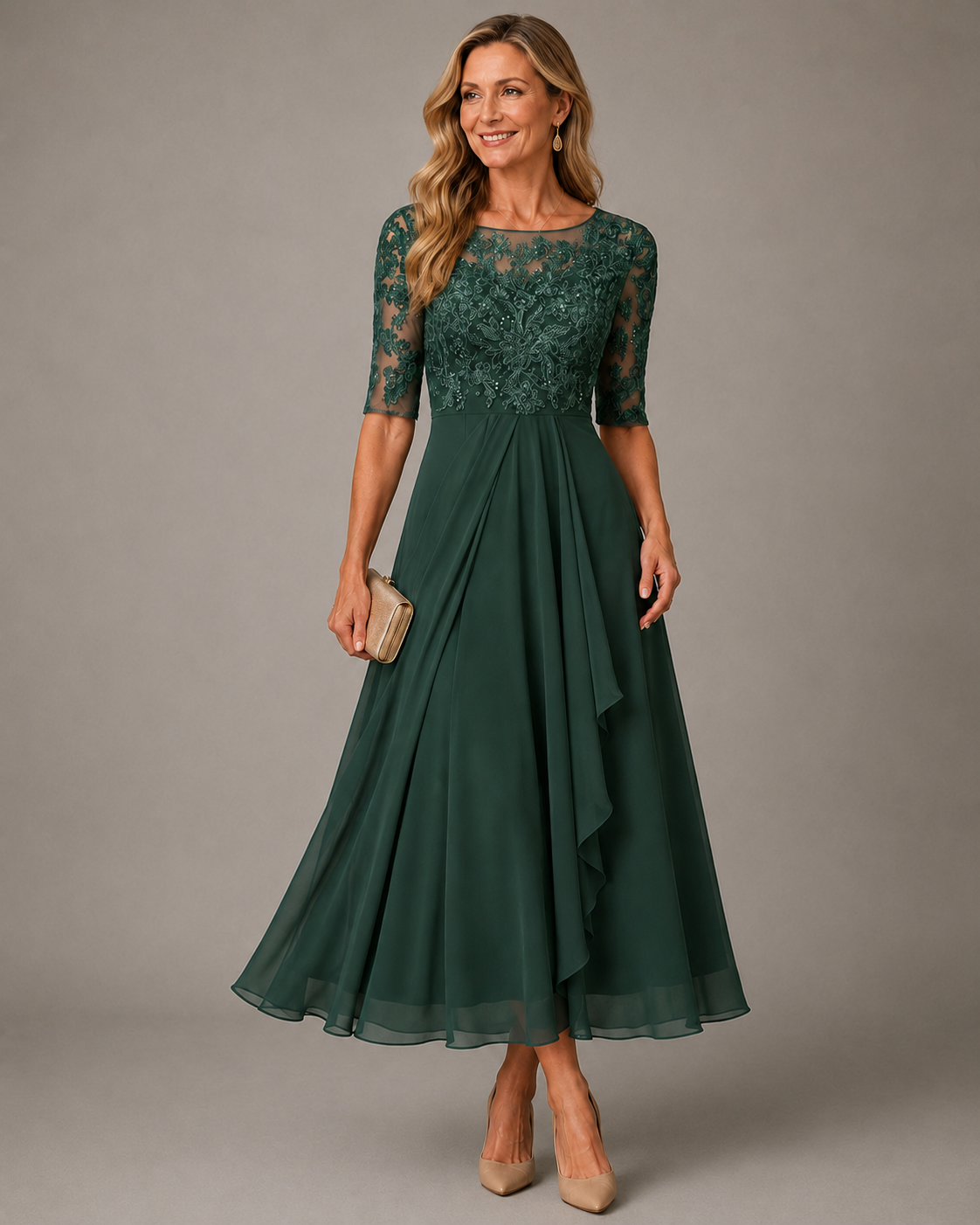 Il Vestito Midi in Pizzo Flattering