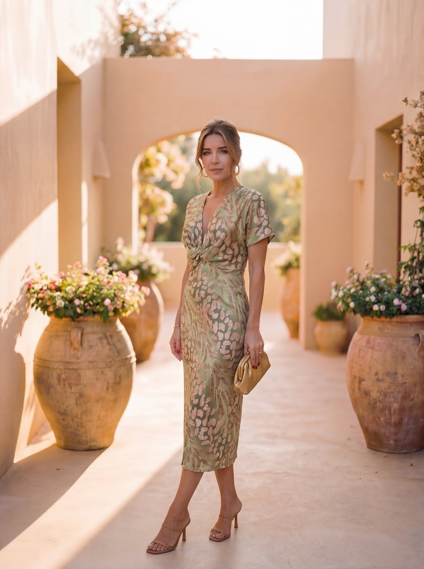 Antonella | Abito elegante in tessuto leggero e fluido