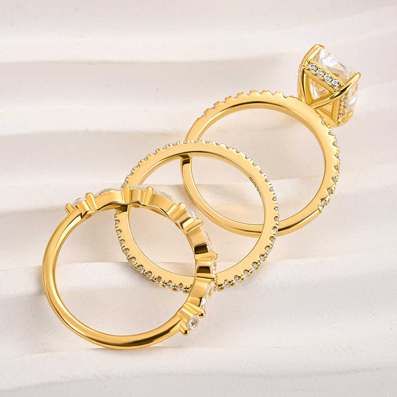 Set di 3 fedi nuziali Jaily | Oro