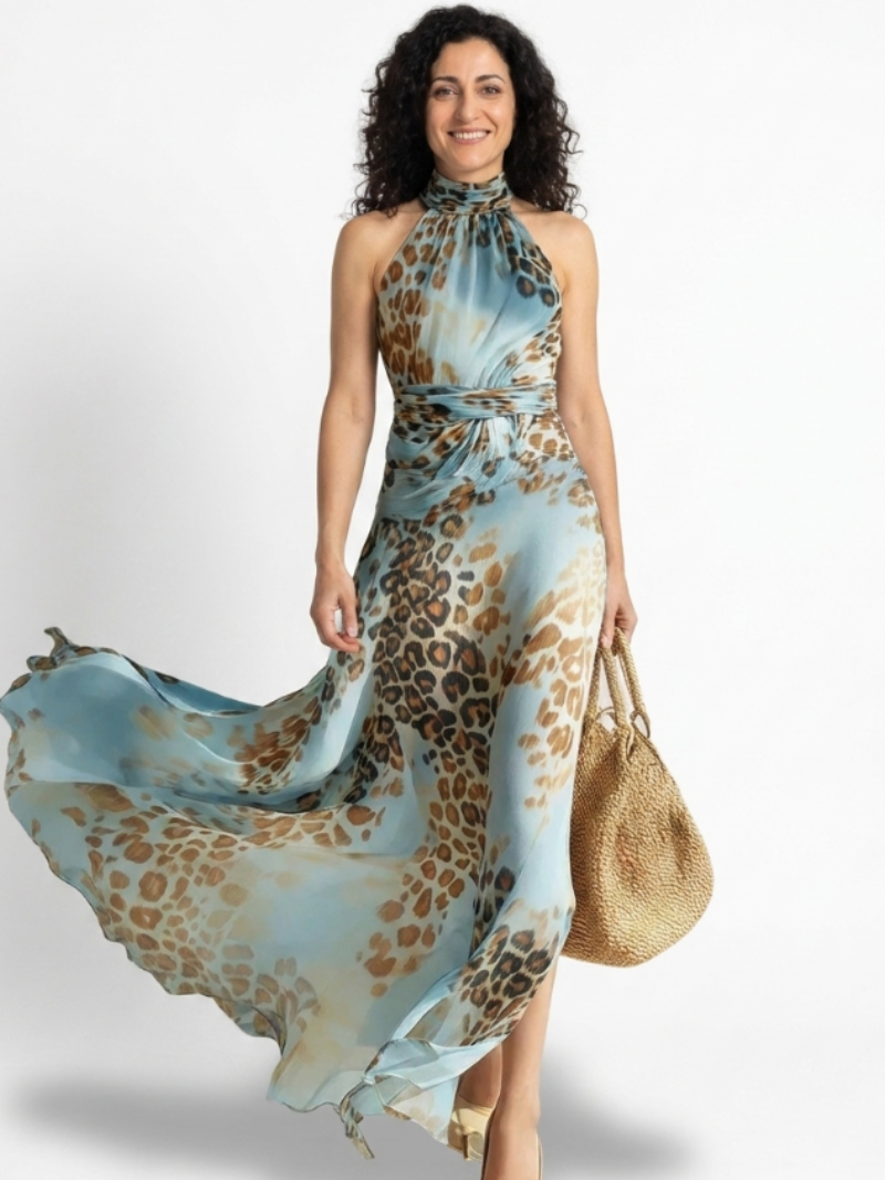 Selvaggia | Abito glamour con stampa animalier