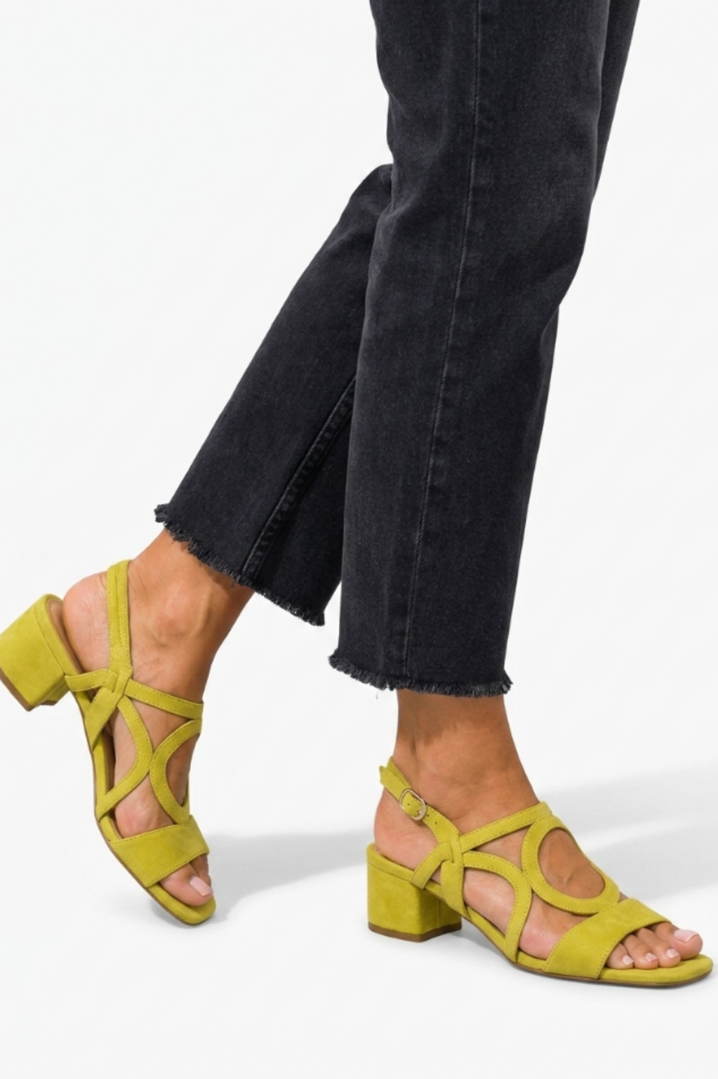 Cedra | Sandali con Tacco Geometric Lime Pop