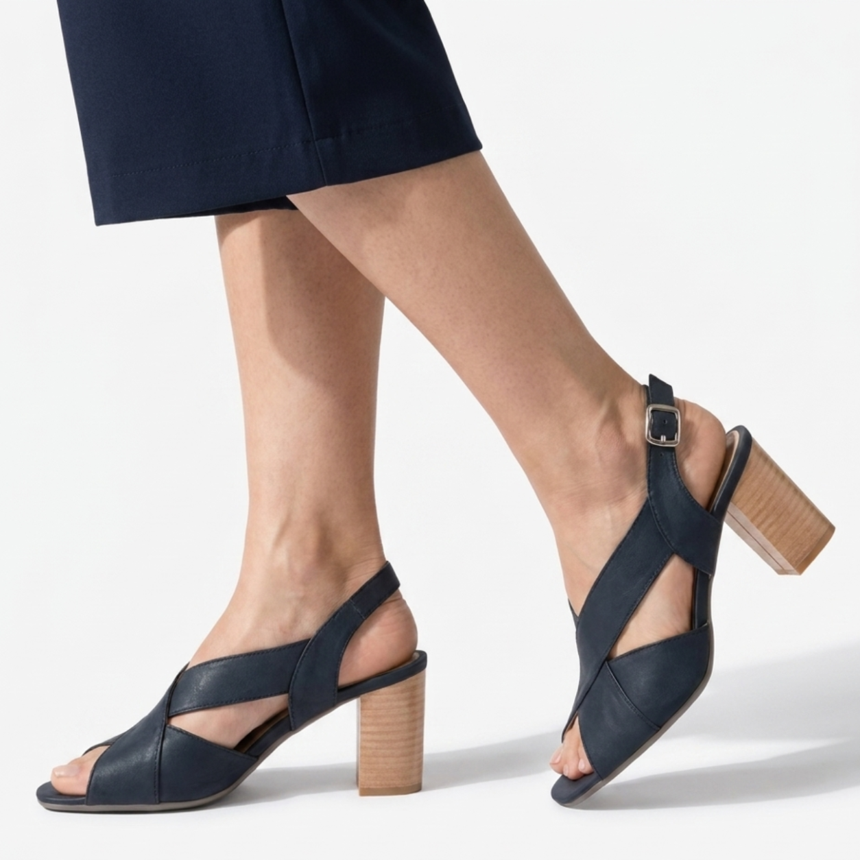 Notturna | Sandali Eleganti con Tacco Quadrato