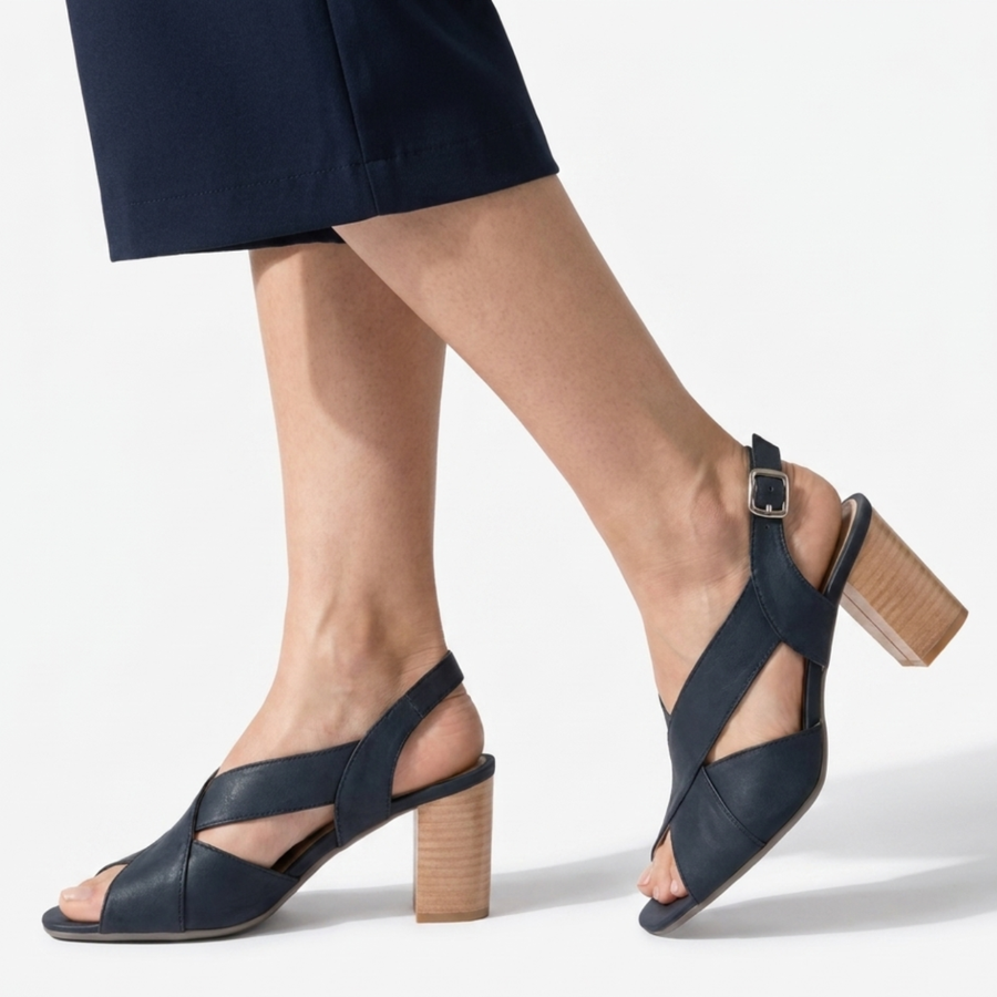 Notturna | Sandali Eleganti con Tacco Quadrato