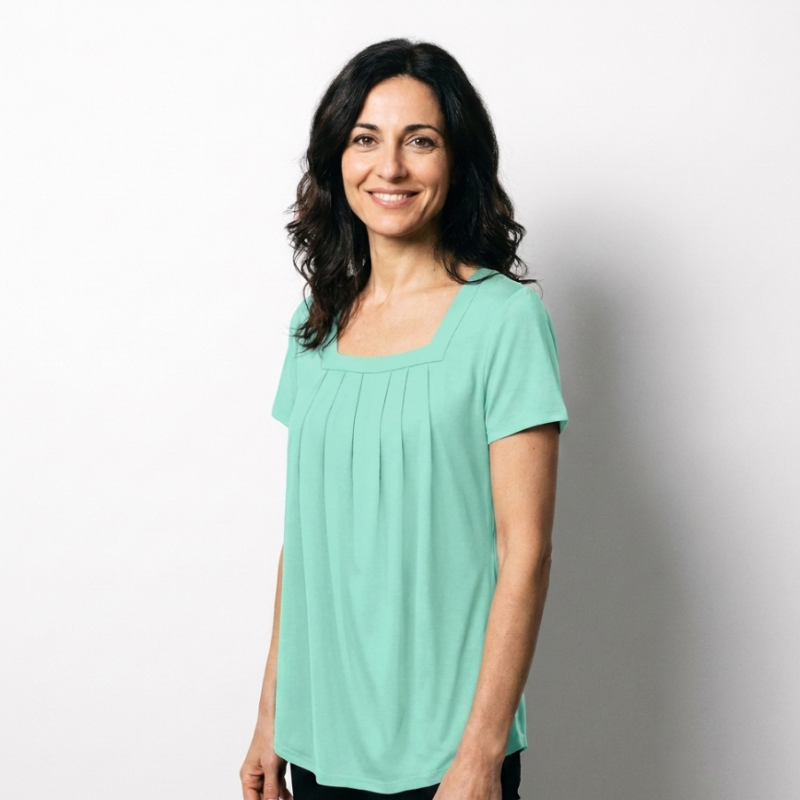 Alba | Blusa fluida con scollo quadrato