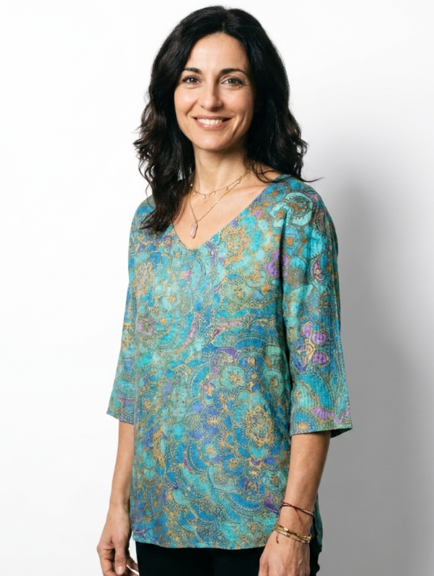 Belen | Blusa ampia ed elegante con stampa raffinata
