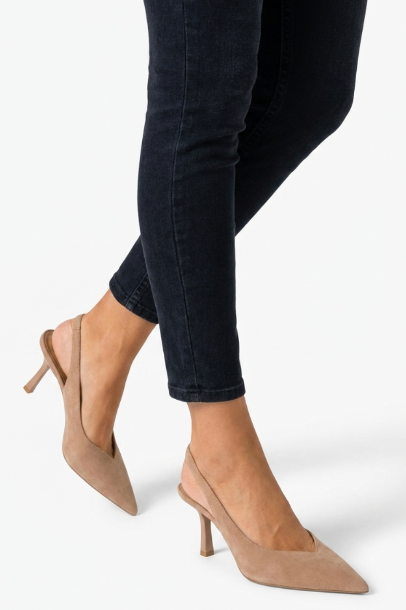 Marlene | Scarpe con tacco basso color beige