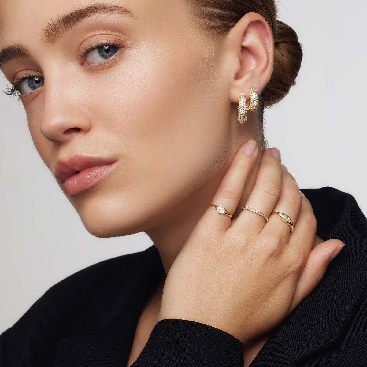 Anello con diamante a cupola | Oro