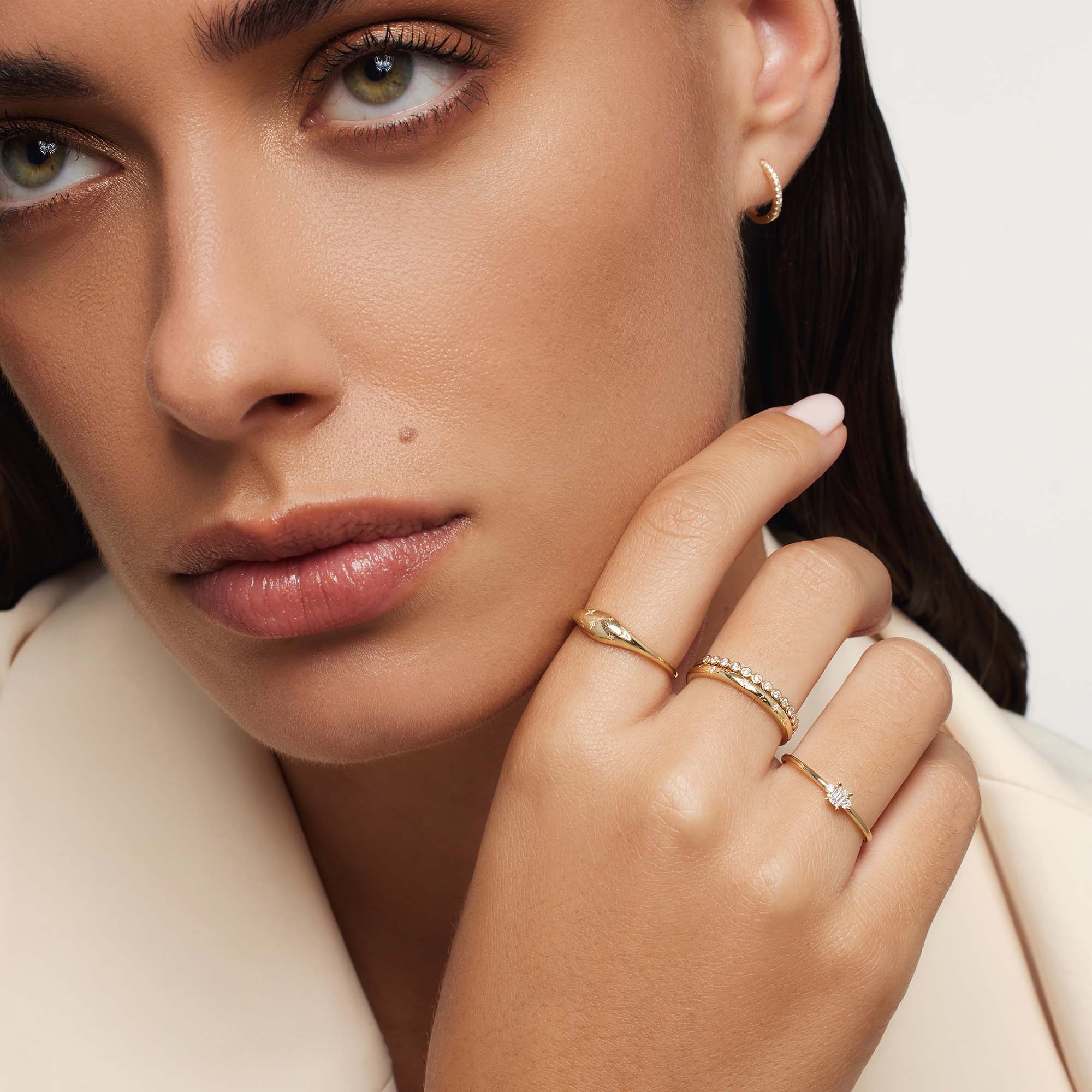 Anello con diamante a cupola | Oro