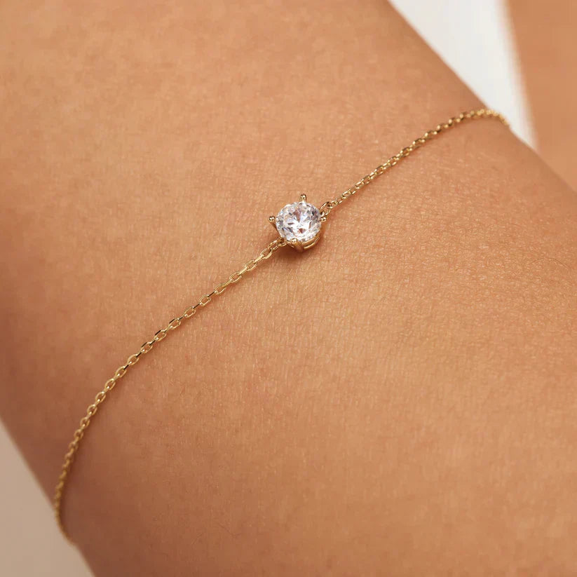 Bracciale con pietra moissanite Cléa | Oro