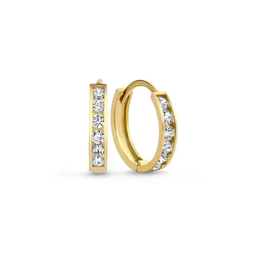 Orecchini a perno Dara Brillane con pietre | Oro