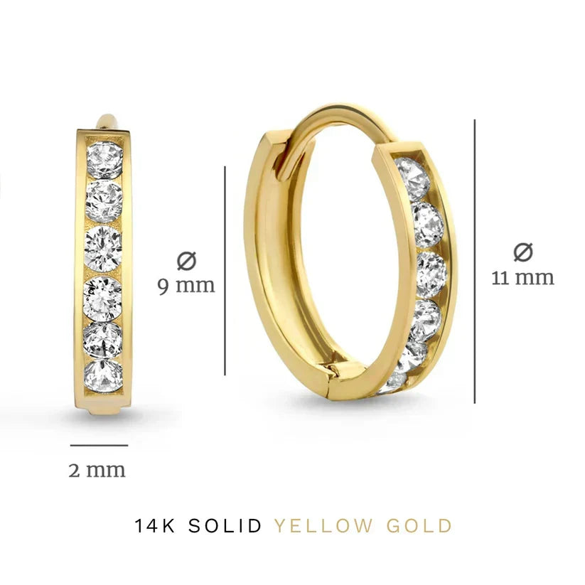 Orecchini a perno Dara Brillane con pietre | Oro