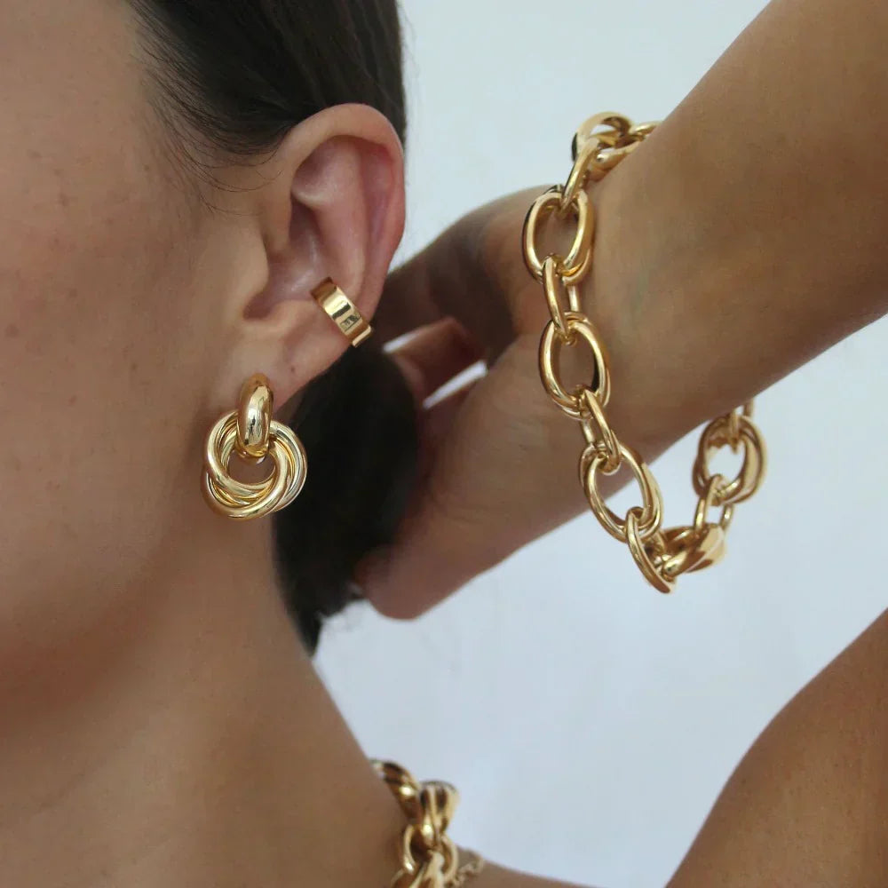 Orecchini statement intrecciati | Oro