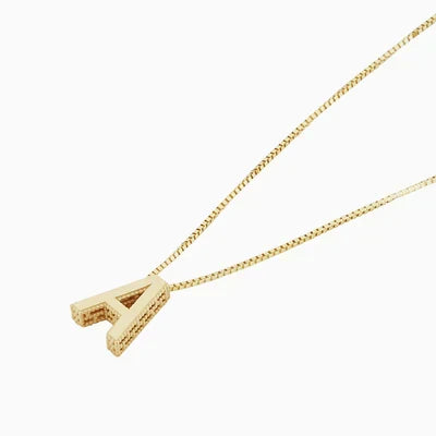 Collana con iniziale e lettera d'amore | Oro