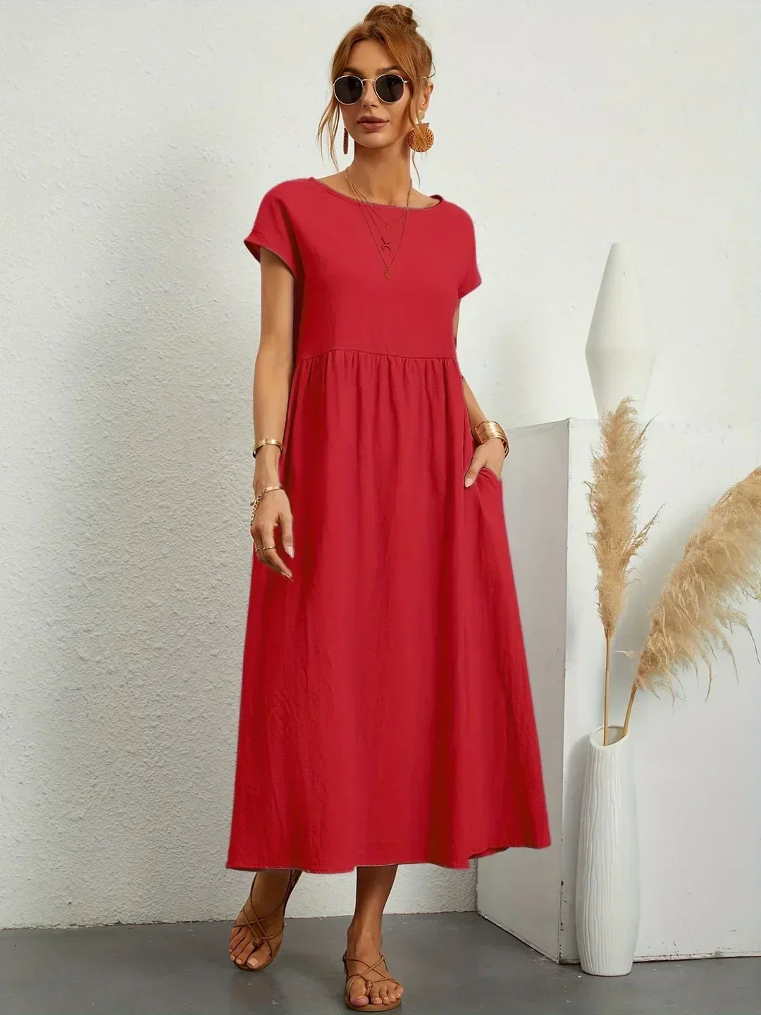 Aria | Abito midi fluido dall'eleganza intramontabile