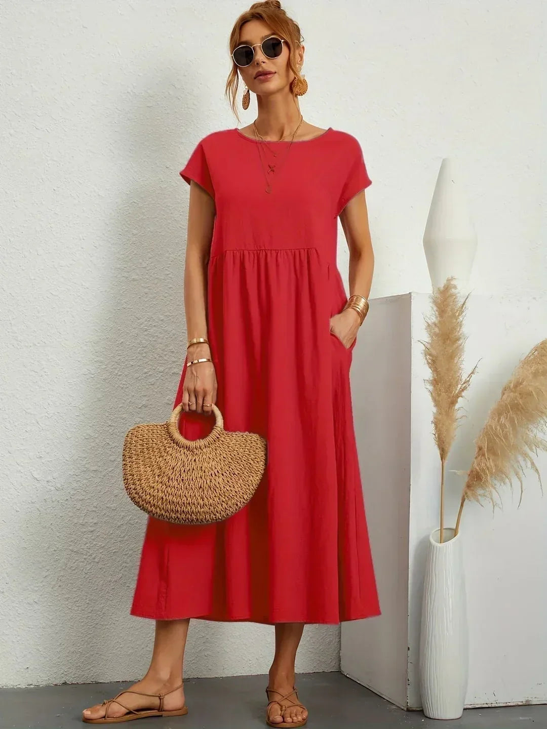 Aria | Abito midi fluido dall'eleganza intramontabile