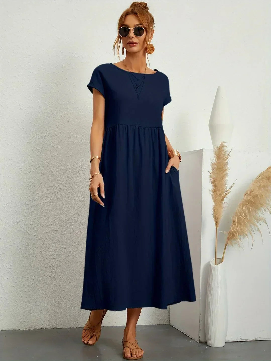 Aria | Abito midi fluido dall'eleganza intramontabile